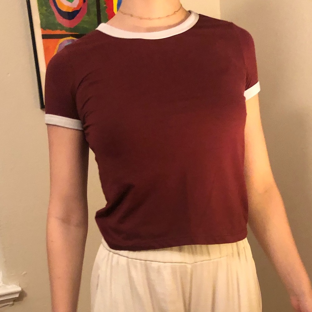 H&M Maroon T-Shirt